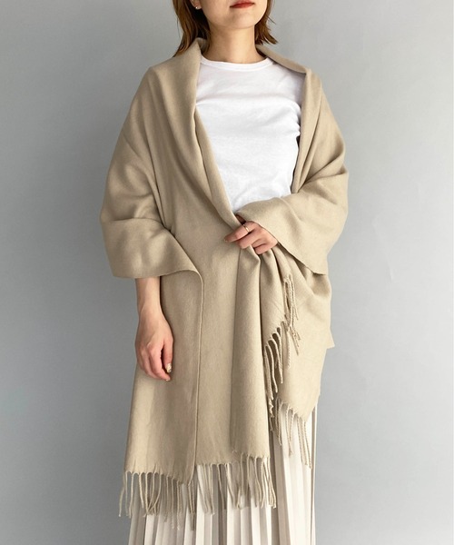 PICCIN（ピッチン）の「大判無地ストール（ストール/ショール・レディース・ライトベージュ/ライトグレー/アイボリー/ブルー・FREE）」の21枚目の写真