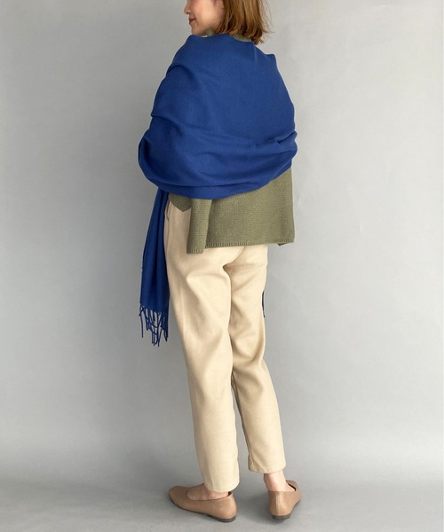 PICCIN（ピッチン）の「大判無地ストール（ストール/ショール・レディース・ライトベージュ/ライトグレー/アイボリー/ブルー・FREE）」の13枚目の写真