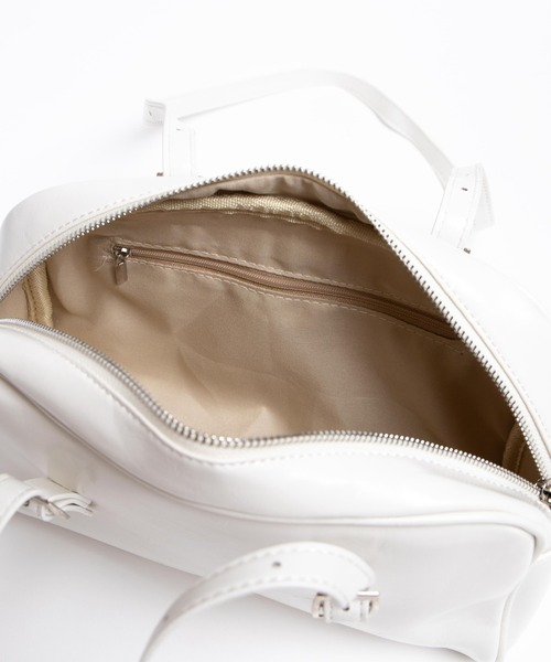 WEGO(ウィゴー)の「WEGO/ハンドルボストントートバッグ(トートバッグ・レディース・ホワイト/ブラック・FREE)」の7枚目の写真