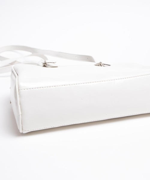 WEGO(ウィゴー)の「WEGO/ハンドルボストントートバッグ(トートバッグ・レディース・ホワイト/ブラック・FREE)」の5枚目の写真