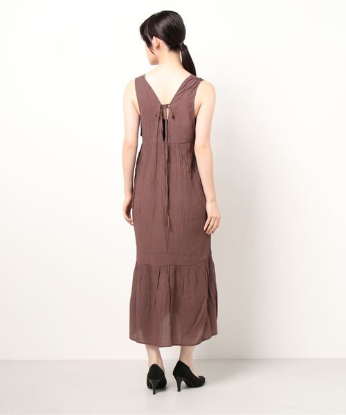 ehka sopo（エヘカソポ）の「ノースリワッシャーワンピース（ワンピース・レディース・ブラウン/キナリ/グリーン・ﾌﾘ-）」の4枚目の写真