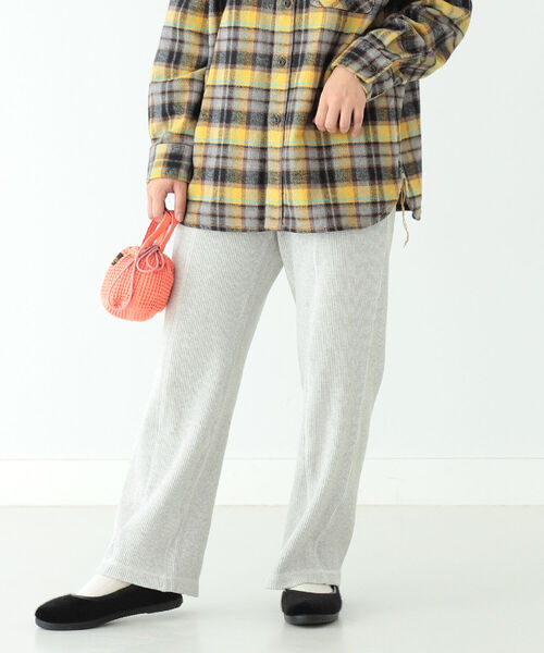 BEAMS BOY（ビームスボーイ）の「BEAMS BOY / ヘビー サーマル イージー パンツ 21AW（その他パンツ・レディース・ナチュラル/チャコールグレー・ONE SIZE）」の7枚目の写真