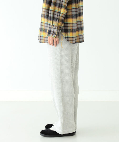 BEAMS BOY（ビームスボーイ）の「BEAMS BOY / ヘビー サーマル イージー パンツ 21AW（その他パンツ・レディース・ナチュラル/チャコールグレー・ONE SIZE）」の8枚目の写真