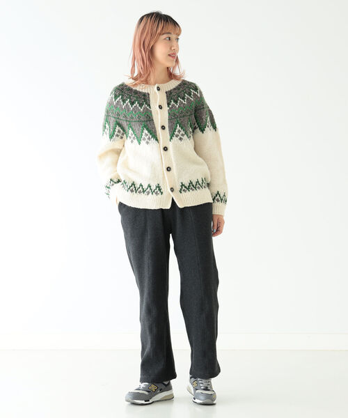 BEAMS BOY（ビームスボーイ）の「BEAMS BOY / ヘビー サーマル イージー パンツ 21AW（その他パンツ・レディース・ナチュラル/チャコールグレー・ONE SIZE）」の13枚目の写真