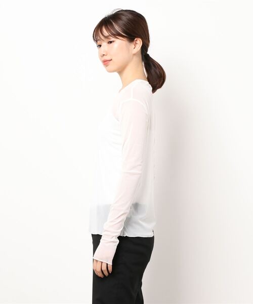 lakkanoir（ラッカノア）の「透け感シアーロングスリーブプルオーバー（その他トップス・レディース・ホワイト/ブラック/パープル/オレンジ/クリーム・S/XL/L/M）」の14枚目の写真