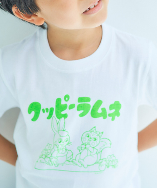 SiNCERE（シンシア）の「〈クッピーラムネ〉ネオンカラーが目を惹く☆キャラクタープリントTシャツ　キッズ用（Tシャツ/カットソー・キッズ・ピンク/グリーン/イエロー/ブルー・120/110/130）」の2枚目の写真