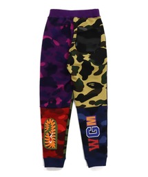 A BATHING APE ミックス カモ クレイジー ワイド スウェット S
