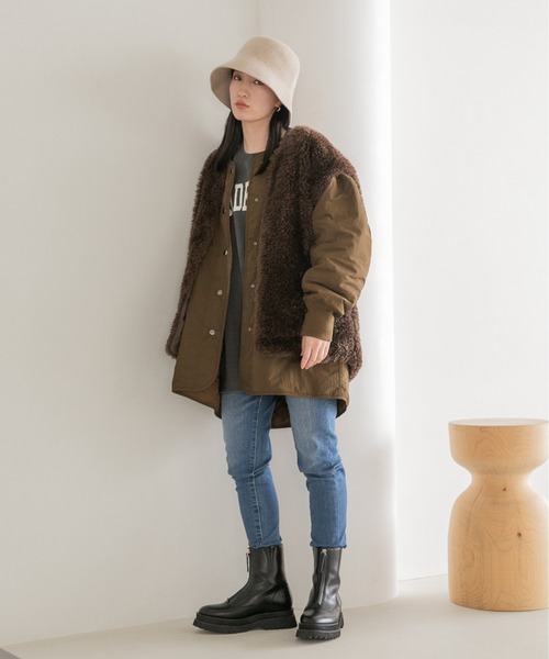 LOWRYS FARM(ローリーズファーム)の「フェルトバケットハット 958541(ハット・レディース・ブラック/ダークブラウン/ベージュ/ベージュ系その他/ダークブラウン系/グレー・FREE)」の17枚目の写真