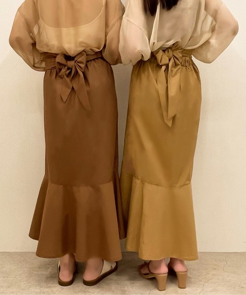 Ambre Neige（アンブルネージュ）の「マルチウェイマーメイドスカート／【WEB/EC限定商品】（スカート・レディース・ベージュ/モカ・FREE）」の4枚目の写真