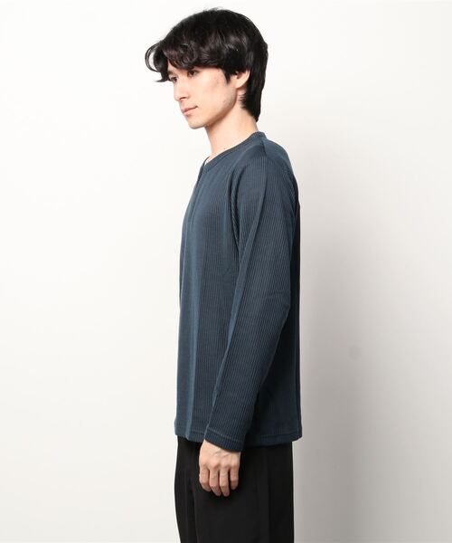 Mossimo(モッシモ)の「mossimo モッシモ ストライプ レイヤード長袖Tシャツ(Tシャツ/カットソー・メンズ・レッド/グレー/ブラック/ネイビー・L/XL/M)」の6枚目の写真