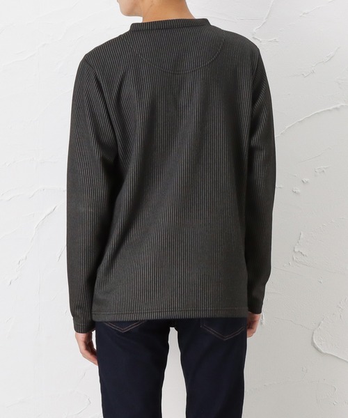 Mossimo(モッシモ)の「mossimo モッシモ ストライプ レイヤード長袖Tシャツ(Tシャツ/カットソー・メンズ・レッド/グレー/ブラック/ネイビー・L/XL/M)」の13枚目の写真