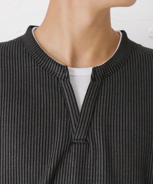 Mossimo(モッシモ)の「mossimo モッシモ ストライプ レイヤード長袖Tシャツ(Tシャツ/カットソー・メンズ・レッド/グレー/ブラック/ネイビー・L/XL/M)」の14枚目の写真