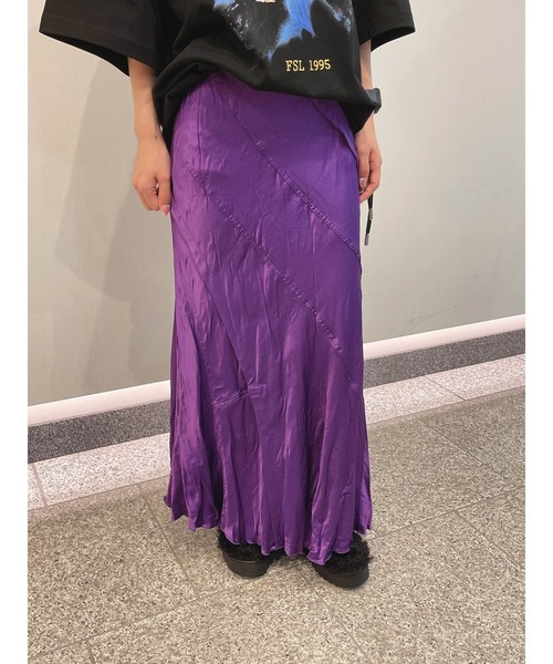 DIESEL（ディーゼル）の「レディース ロングスカート マキシ 美シルエット 切り替え（スカート・レディース・パープル/グリーン/レッド/ブラック・SMALL/MEDIUM/X-SMALL/LARGE）」の14枚目の写真