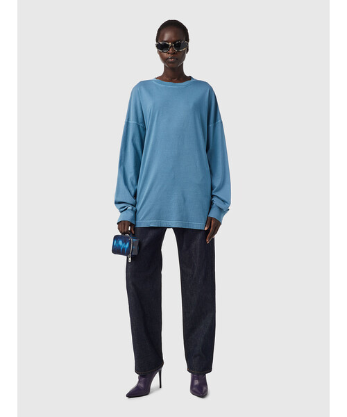 DIESEL（ディーゼル）の「レディース Tシャツ トップス カットソー ロンT  ルーズ スーパーリラックス（Tシャツ/カットソー・レディース・ブルー/グレー/ブラウン・LARGE/SMALL/X-SMALL/MEDIUM）」の11枚目の写真