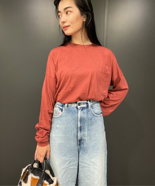 DIESEL（ディーゼル）の「レディース Tシャツ トップス カットソー ロンT  ルーズ スーパーリラックス（Tシャツ/カットソー・レディース・ブルー/グレー/ブラウン・LARGE/SMALL/X-SMALL/MEDIUM）」の4枚目の写真