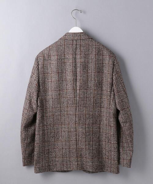 CARUSO カルーゾ チェック テーラード ジャケット 艶感 46 M〜L CARUSO カルーゾ チェック テーラード ジャケット 艶感 46 M〜L