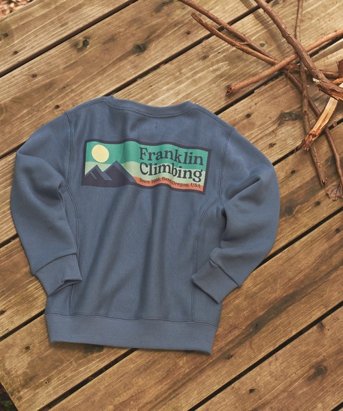 CIAOPANIC TYPY（チャオパニックティピー）の「【Franklin Climbing】KID'ｓロゴスウェット（スウェット・キッズ・チャコールグレー/スカイブルー/グレー/グリーン/ピンク・S/M/L/XL/XXL）」の4枚目の写真