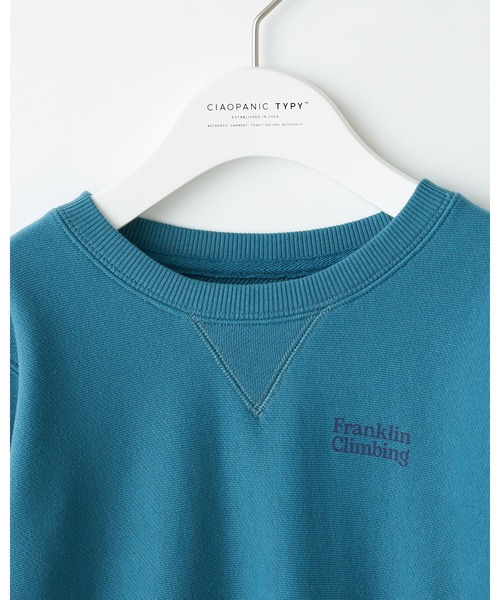 CIAOPANIC TYPY（チャオパニックティピー）の「【Franklin Climbing】KID'ｓロゴスウェット（スウェット・キッズ・チャコールグレー/スカイブルー/グレー/グリーン/ピンク・S/M/L/XL/XXL）」の7枚目の写真