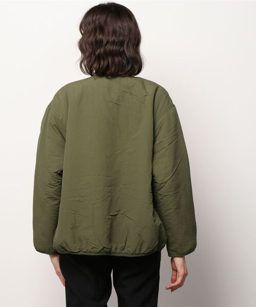 Lee（リー）の「Lee/リー　リバーシブルノーカラージャケット（ノーカラージャケット・レディース・カーキ/ブラック/イエロー・MEDIUM/SMALL）」の5枚目の写真