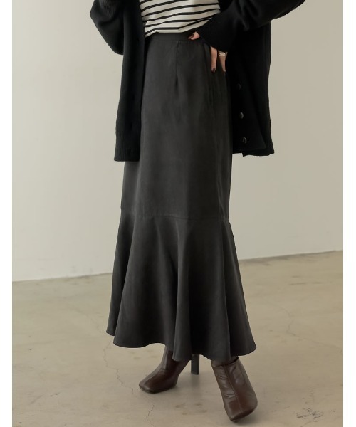 Re:EDIT（リエディ）の「ピーチスキンマーメインドスカート（スカート・レディース・モカ/レッド/イエロー/カーキ/ブラック・MEDIUM/LARGE/AS/TALL/AM）」の2枚目の写真