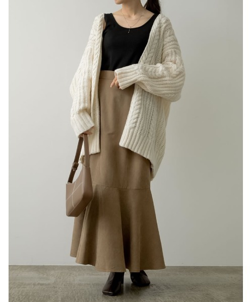 Re:EDIT（リエディ）の「ピーチスキンマーメインドスカート（スカート・レディース・モカ/レッド/イエロー/カーキ/ブラック・MEDIUM/LARGE/AS/TALL/AM）」の7枚目の写真