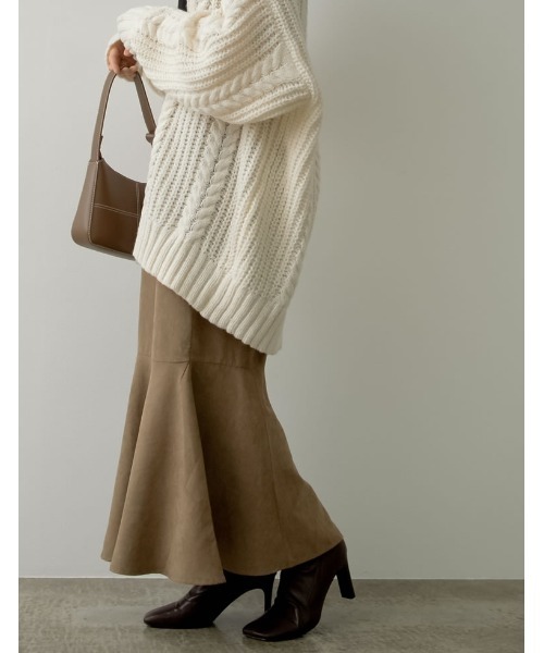 Re:EDIT（リエディ）の「ピーチスキンマーメインドスカート（スカート・レディース・モカ/レッド/イエロー/カーキ/ブラック・MEDIUM/LARGE/AS/TALL/AM）」の6枚目の写真