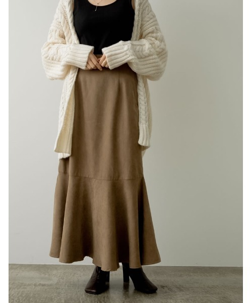 Re:EDIT（リエディ）の「ピーチスキンマーメインドスカート（スカート・レディース・モカ/レッド/イエロー/カーキ/ブラック・MEDIUM/LARGE/AS/TALL/AM）」の8枚目の写真