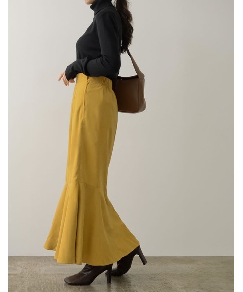 Re:EDIT（リエディ）の「ピーチスキンマーメインドスカート（スカート・レディース・モカ/レッド/イエロー/カーキ/ブラック・MEDIUM/LARGE/AS/TALL/AM）」の11枚目の写真