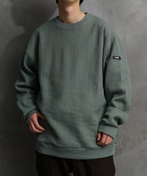 【JOKER】ビッグワッフルオーバーサイズスウェットトレーナー 春服