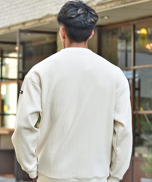 JOKER】ビッグワッフルオーバーサイズスウェットトレーナー 春服