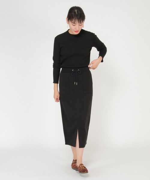 ikka（イッカ）の「AG抗菌モックネックリブプルオーバー（ニット/セーター・レディース・チャコールグレー/ブラック/ベージュ/オフホワイト/ネイビー/その他1・S/M/L）」の13枚目の写真