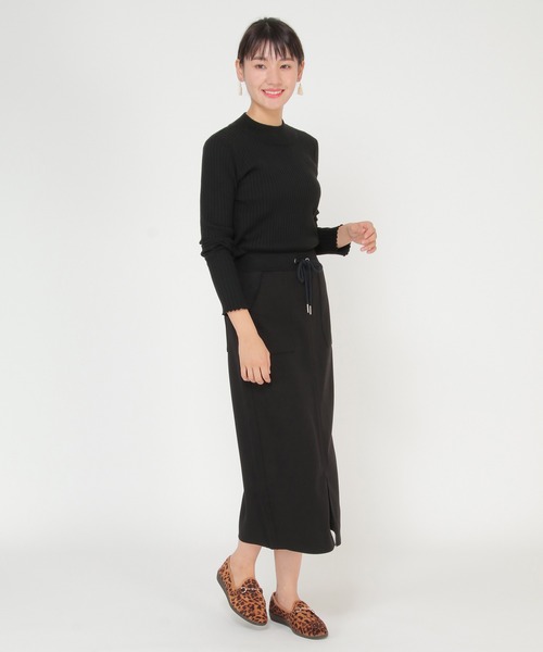 ikka（イッカ）の「AG抗菌モックネックリブプルオーバー（ニット/セーター・レディース・チャコールグレー/ブラック/ベージュ/オフホワイト/ネイビー/その他1・S/M/L）」の16枚目の写真