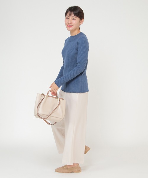 ikka（イッカ）の「AG抗菌モックネックリブプルオーバー（ニット/セーター・レディース・チャコールグレー/ブラック/ベージュ/オフホワイト/ネイビー/その他1・S/M/L）」の20枚目の写真