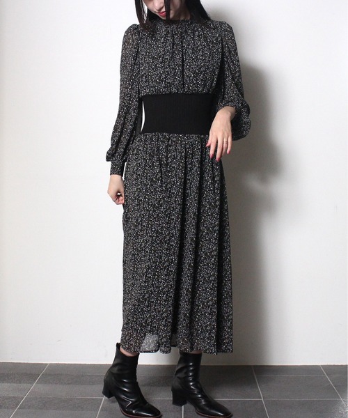 NOMAE(ノーマエ)の「【NOMAE】ウエストリブワンピース(ワンピース・レディース・ライトグレー/ブラック/ライトブラウン/ライトブルー/グレー・FREE)」の10枚目の写真