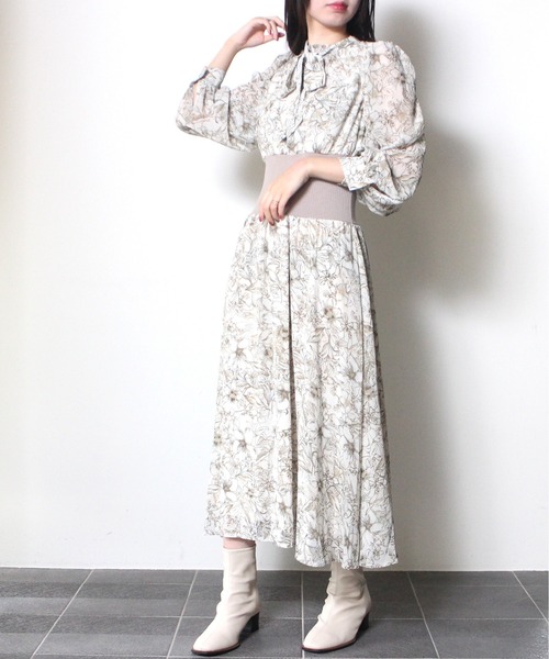 NOMAE(ノーマエ)の「【NOMAE】ウエストリブワンピース(ワンピース・レディース・ライトグレー/ブラック/ライトブラウン/ライトブルー/グレー・FREE)」の16枚目の写真