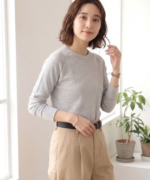 JEMORGAN（ジェーイーモーガン）の「JEMORGAN ワッフルラグランクルーネック（パック入）（Tシャツ/カットソー・レディース・ホワイト/ナチュラル/杢グレー/ネイビー/ブラック系その他・FREE）」の19枚目の写真