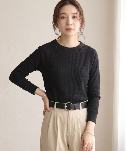 JEMORGAN（ジェーイーモーガン）の「JEMORGAN ワッフルラグランクルーネック（パック入）（Tシャツ/カットソー・レディース・ホワイト/ナチュラル/杢グレー/ネイビー/ブラック系その他・FREE）」の17枚目の写真