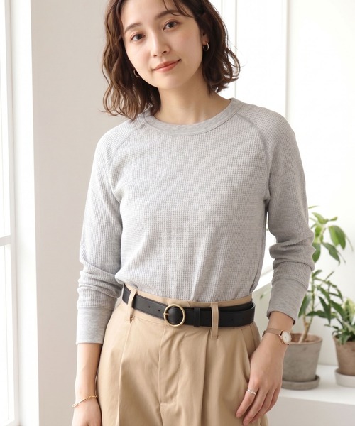 JEMORGAN（ジェーイーモーガン）の「JEMORGAN ワッフルラグランクルーネック（パック入）（Tシャツ/カットソー・レディース・ホワイト/ナチュラル/杢グレー/ネイビー/ブラック系その他・FREE）」の20枚目の写真