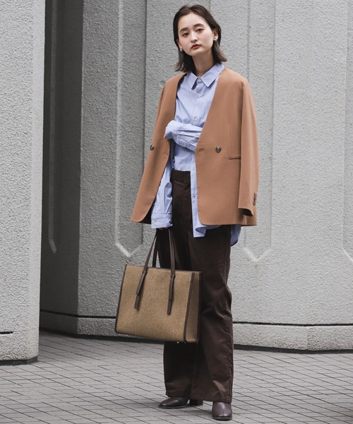 SENSE OF PLACE by URBAN RESEARCH(センスオブプレイスバイアーバンリサーチ)の「A4ドループベルトトートバッグ(ショルダーバッグ・レディース・ブラック/ブラウン/アイボリー・ONE)」の17枚目の写真