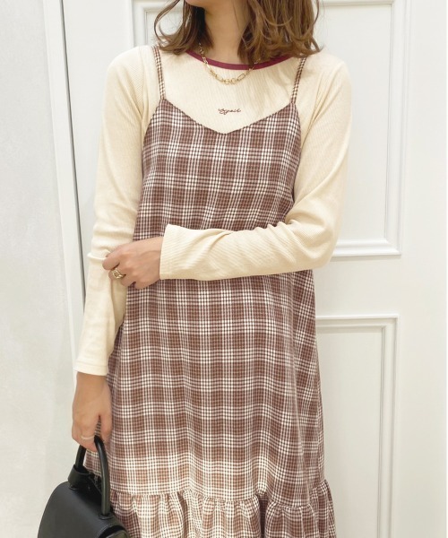 apres jour(アプレジュール)の「リンガーリブロンT【ZOZOTOWN限定アイテム】(Tシャツ/カットソー・レディース・グリーン/アイボリー/ナチュラル・X-LARGE/フリー)」の1枚目の写真