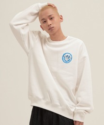 【ISTKUNST】LOGO & SMILEY SWEATSHIRTS / イストクンスト ロゴ アンド スマイリー スウェットシャツ