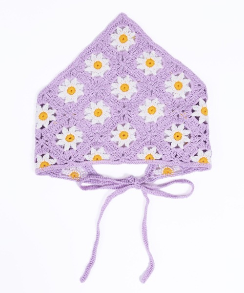 WC（ダブル シー）の「クロシェバブーシュカ（ヘアバンド・レディース・パープル/ピンク/グリーン・FREE）」の10枚目の写真