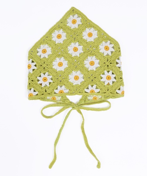 WC（ダブル シー）の「クロシェバブーシュカ（ヘアバンド・レディース・パープル/ピンク/グリーン・FREE）」の9枚目の写真