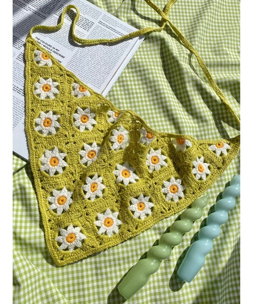 WC（ダブル シー）の「クロシェバブーシュカ（ヘアバンド・レディース・パープル/ピンク/グリーン・FREE）」の17枚目の写真