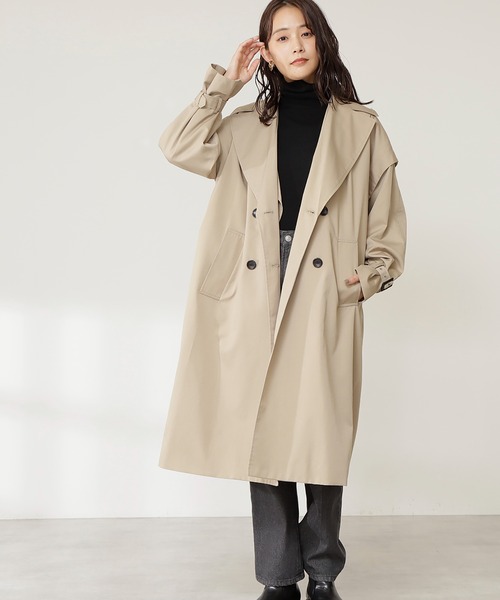 N.（N. Natural Beauty Basic）（エヌエヌナチュラルビューティーベーシック）の「マルチウェイドッキングトレンチコート（トレンチコート・レディース・ベージュ/ベージュ系その他・MEDIUM）」の2枚目の写真