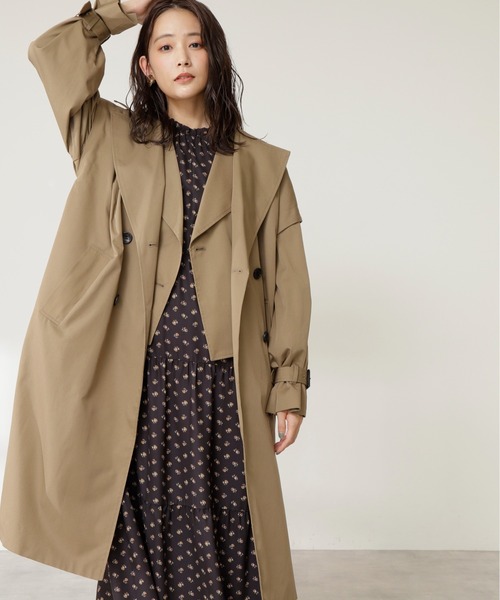 N.（N. Natural Beauty Basic）（エヌエヌナチュラルビューティーベーシック）の「マルチウェイドッキングトレンチコート（トレンチコート・レディース・ベージュ/ベージュ系その他・MEDIUM）」の14枚目の写真