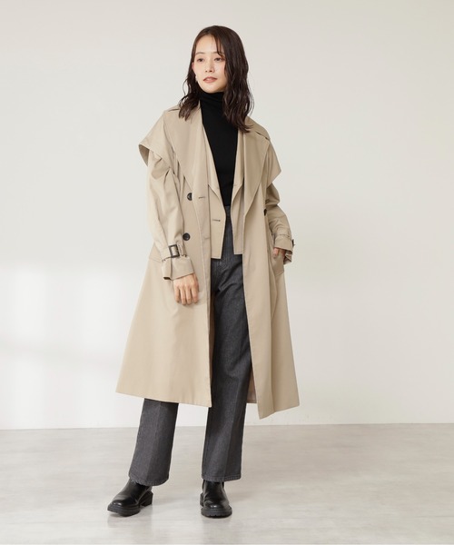 N.（N. Natural Beauty Basic）（エヌエヌナチュラルビューティーベーシック）の「マルチウェイドッキングトレンチコート（トレンチコート・レディース・ベージュ/ベージュ系その他・MEDIUM）」の7枚目の写真