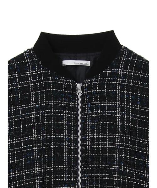 ELENCARE DUE（エレンカーレデュエ）の「・ELENCARE DUE ツィードチェックブルゾン＊（ブルゾン・レディース・ピンク/ブラウン/ネイビー・FREE）」の14枚目の写真