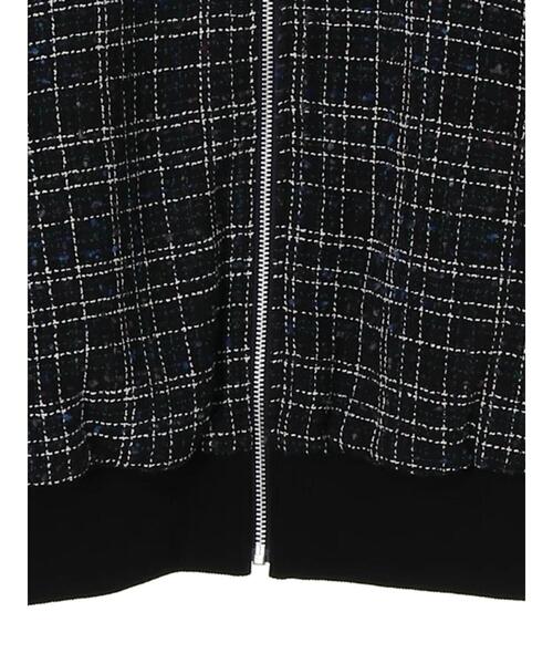 ELENCARE DUE（エレンカーレデュエ）の「・ELENCARE DUE ツィードチェックブルゾン＊（ブルゾン・レディース・ピンク/ブラウン/ネイビー・FREE）」の16枚目の写真