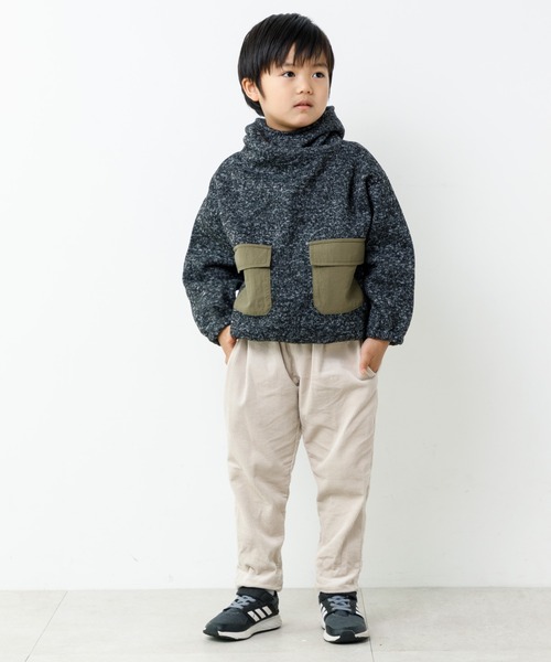 MAKE YOUR DAY(メイクユアデイ)の「ハイネックプルオーバー■80~140cm(スウェット・キッズ・チャコールグレー/ベージュ/ブラウン・90/100/110/120/80/130/140)」の19枚目の写真